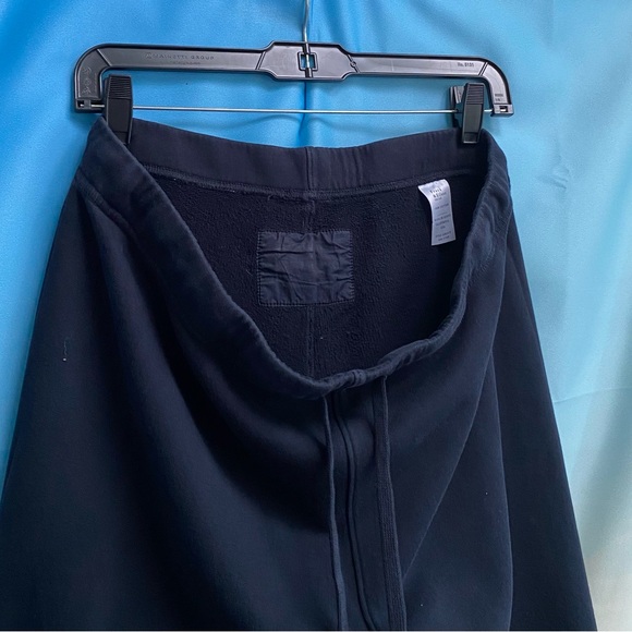 Frank & Eileen CATHERINE Triple Fleece Wide Leg Crop Sweatpants Size: L Navy - Picture 8 of 16